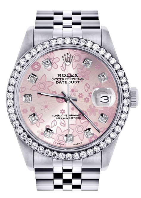 rolex pink face flowers|rolex op 36 candy pink.